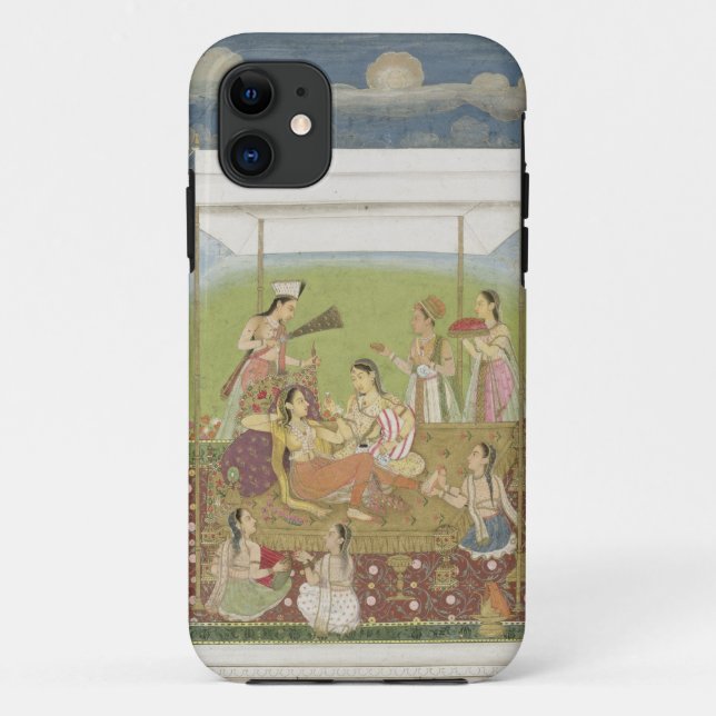Ladies listening to music in a garden, from the Sm Case-Mate iPhone Case (Back)
