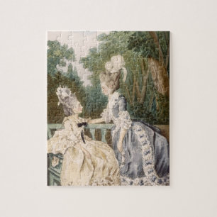 Ladies' Morning Dress, 1771 (colour engraving) Jigsaw Puzzle