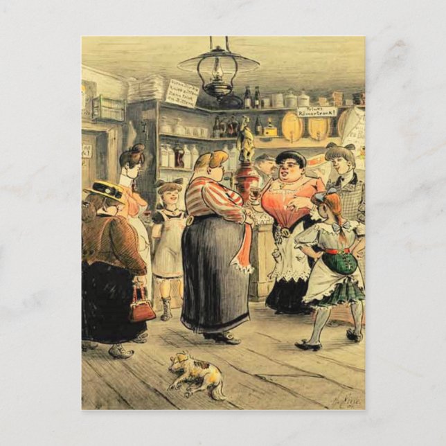 Ladies Night at the Pub Postcard (Front)