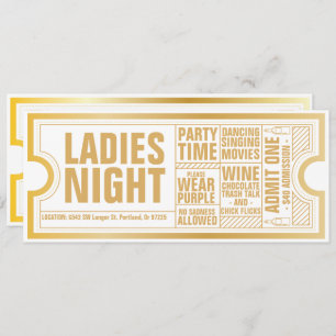 Ladies Night Invitation - Fully customizable text