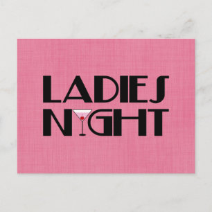 Ladies Night Postcard