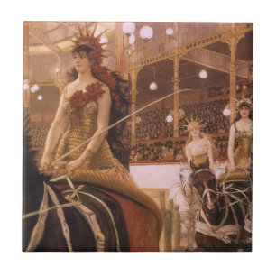 Ladies of the Cars (aka Circus) by James Tissot Tile