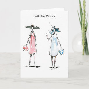 Ladies off to Lunch Birthday Wishes Card
