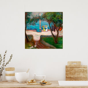 Ladies on the Bridge Edvard Munch Poster