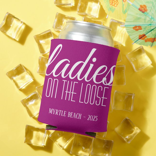 Ladies on the Loose Personalized Can Cooler (In Situ Summer)