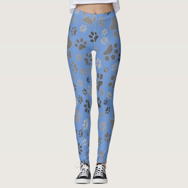 Ladies Paw Print Leggings (Front)