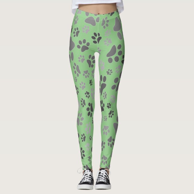 Ladies Paw Print Leggings (Front)