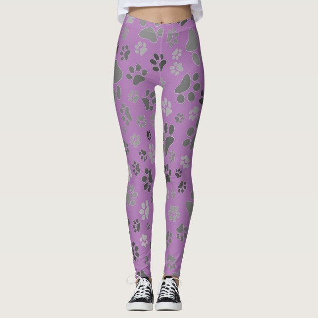 Ladies Paw Print Leggings (Front)
