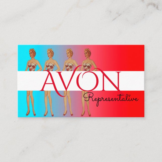 Ladies Personalized Avon Business Card (Front)