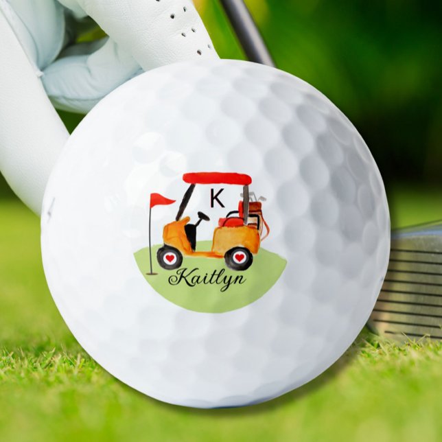Ladies Personalized Golf Cart Clubs Name Golf Golf Balls (Creator Uploaded)