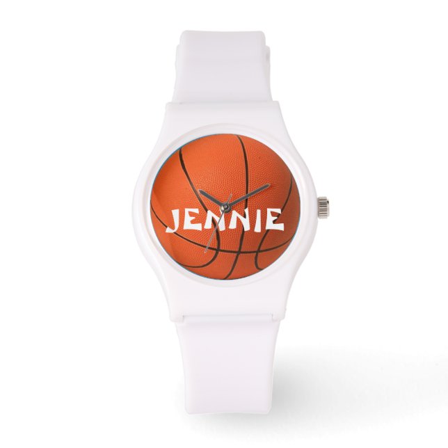 Ladies Personalized Sporty Basketball Watch (Front)