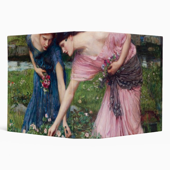 Ladies Picking Roses, John William Waterhouse Binder (Background)