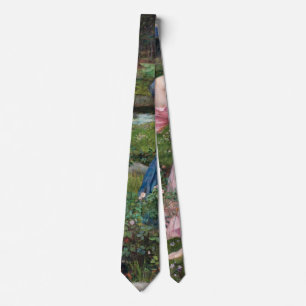 Ladies Picking Roses, John William Waterhouse Tie