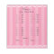 Ladies Pink Bunco Sheet