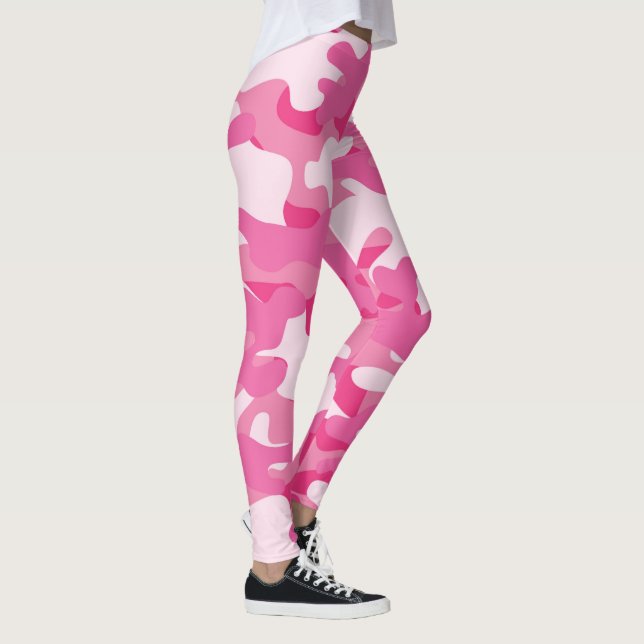 Ladies Pink Camouflage Leggings (Right)