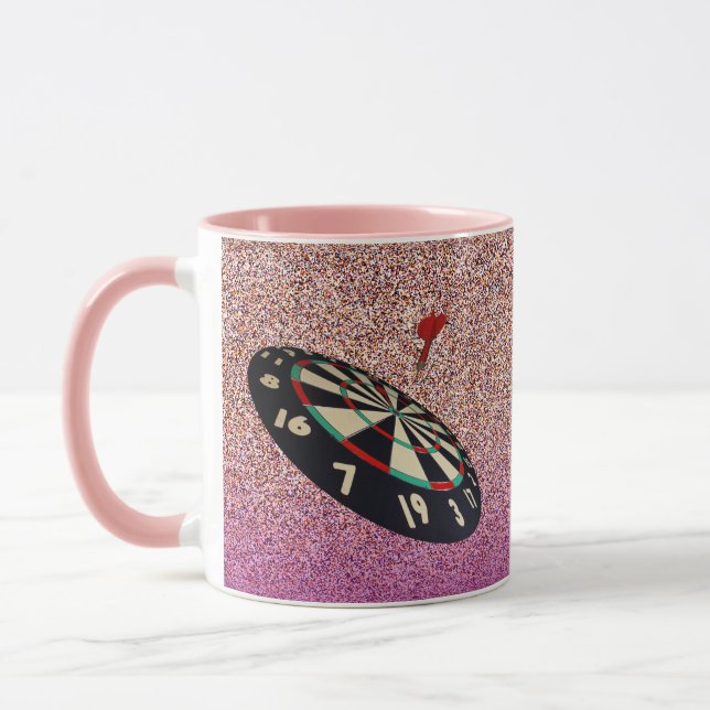 Ladies Pink Darts, Coffee Mug (Left)
