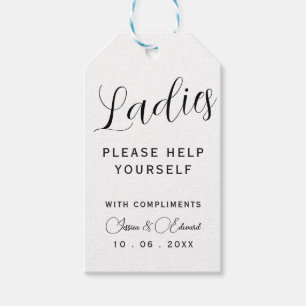 Ladies Please Help Yourself Restroom Minimal Chic Gift Tags