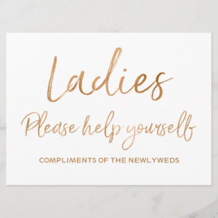 Ladies Please help yourself wedding sign Invitation