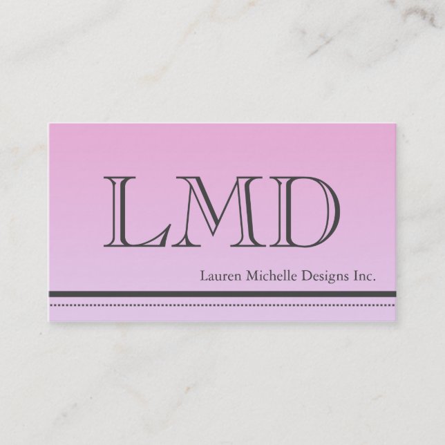 Ladies Professional Modern Design Business Card (Front)