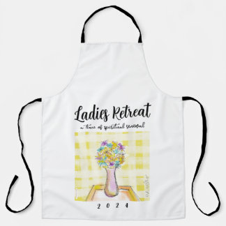 Ladies Retreat design with Flowers on a Table Apron