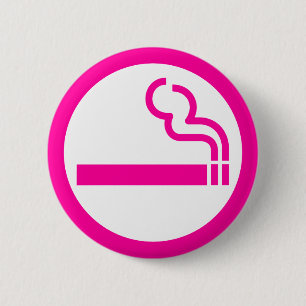 Ladies Smoking Area 喫煙女性 Japanese Sign 2 Inch Round Button