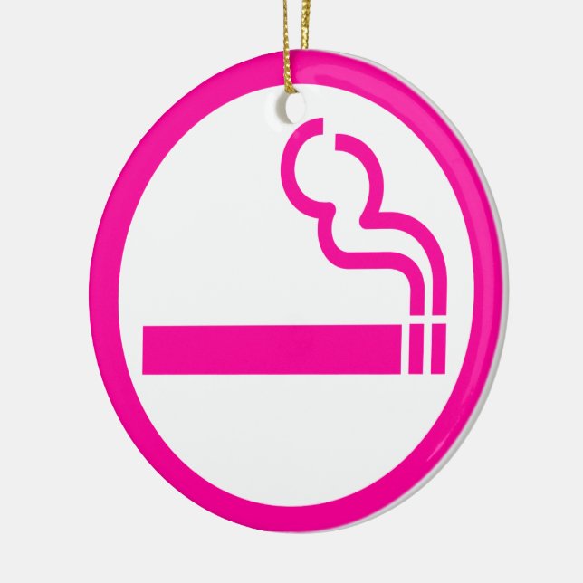 Ladies Smoking Area 喫煙女性 Japanese Sign Ceramic Ornament (Left)