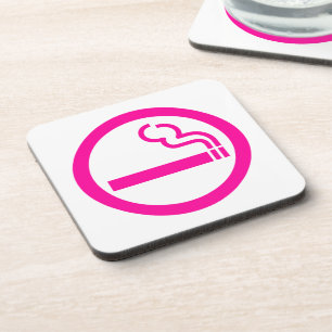 Ladies Smoking Area 喫煙女性 Japanese Sign Coaster