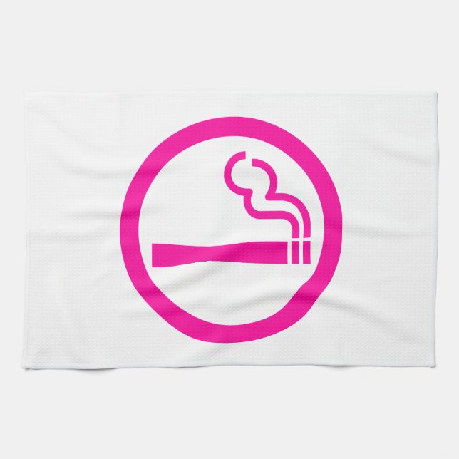 Ladies Smoking Area 喫煙女性 Japanese Sign Kitchen Towel (Horizontal)