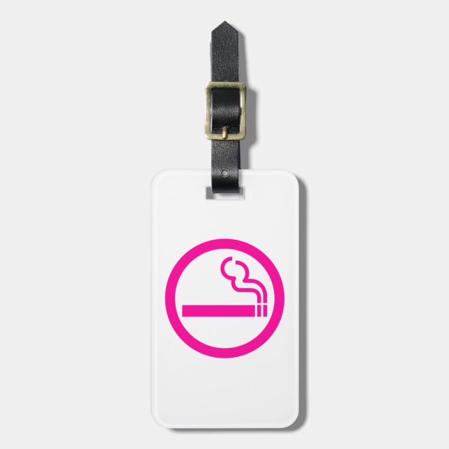 Ladies Smoking Area 喫煙女性 Japanese Sign Luggage Tag (Front Vertical)