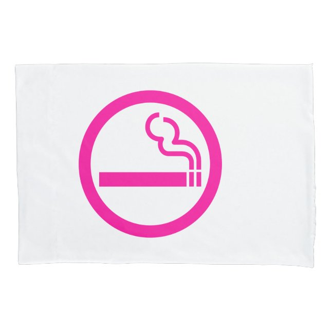 Ladies Smoking Area 喫煙女性 Japanese Sign Pillowcase (Front)