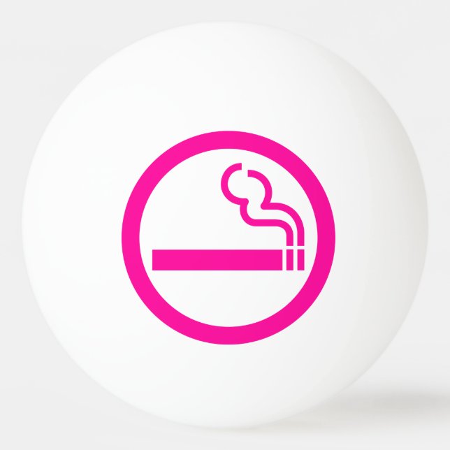 Ladies Smoking Area 喫煙女性 Japanese Sign Ping Pong Ball (Front)