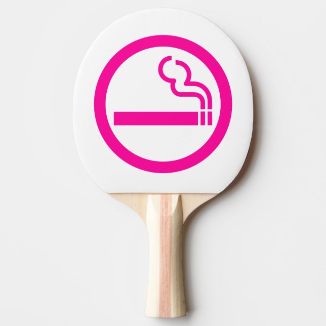 Ladies Smoking Area 喫煙女性 Japanese Sign Ping Pong Paddle (Front)