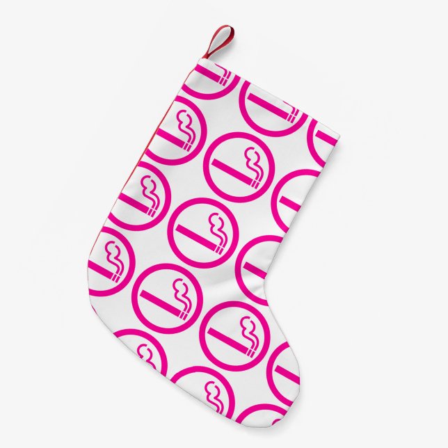 Ladies Smoking Area 喫煙女性 Japanese Sign Small Christmas Stocking (Front (Hanging))