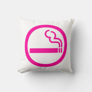 Ladies Smoking Area 喫煙女性 Japanese Sign Throw Pillow