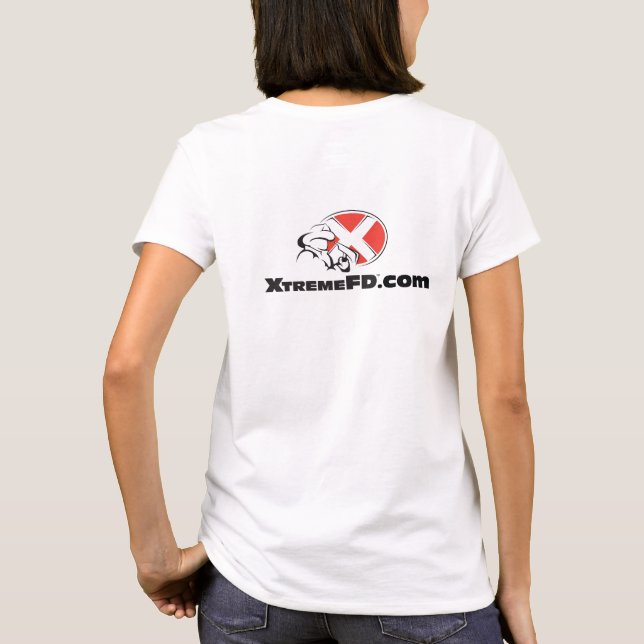 Ladies Spaghetti Top (Fitted): White (Back)