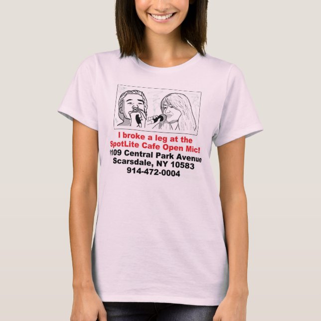 Ladies' Spotlite Cafe Open Mic Tshirts STYLE 2 (Front)