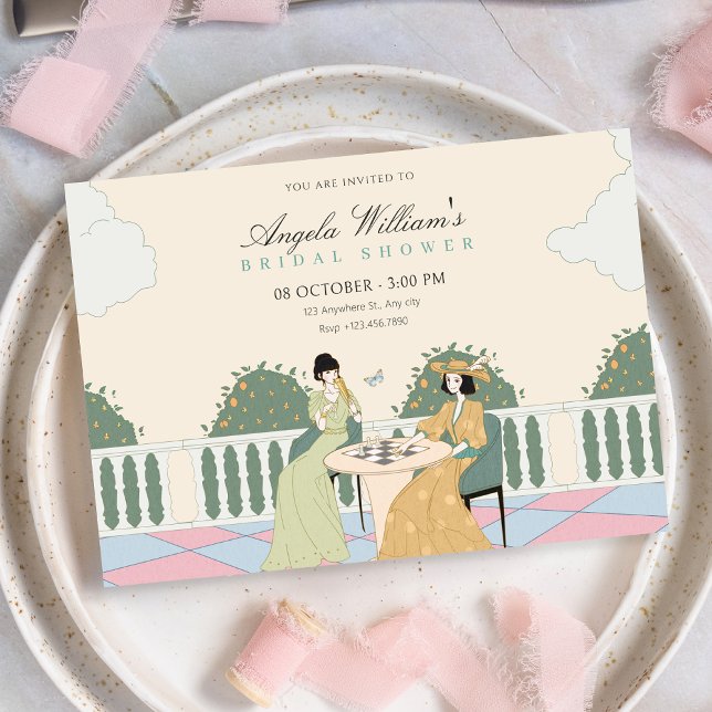 Ladies tea garden bridal shower invitation (Creator Uploaded)