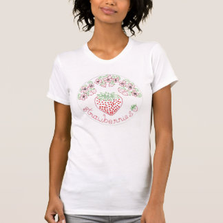 LADIES TEE SHIRT WITH STRAWBERRY DESIGN