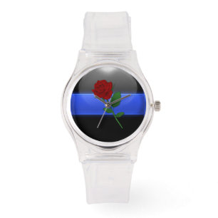 Ladies Thin Blue Line Police Tribute Watch
