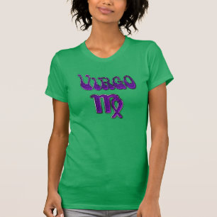 Ladies Virgo Shirt in Purple on Green