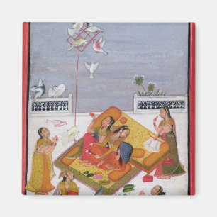 Ladies Watching Pigeons, 1770 Magnet