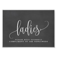 Ladies Wedding Bathroom Sign Choose Your Size