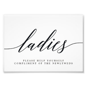 Ladies Wedding Bathroom Sign Choose Your Size
