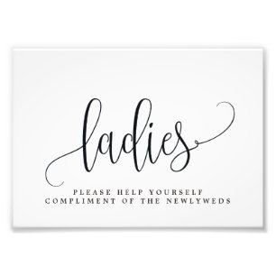 Ladies Wedding Bathroom Sign Choose Your Size