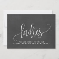 Ladies Wedding Bathroom Sign - Lovely Calligraphy