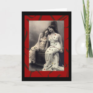 Ladies with long hair Victorian note cards