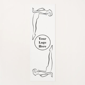 Ladies Yoga Mat with Upper Facing Dog Pose Image