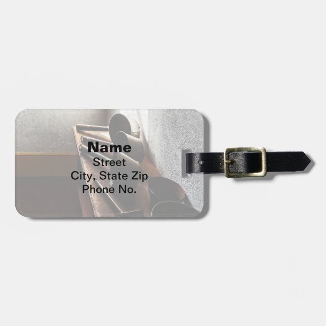 Ladles on Bench Luggage Tag (Front Horizontal)