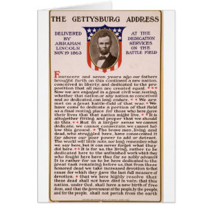 L'adresse de Gettysburg par Abraham Lincoln 1863
