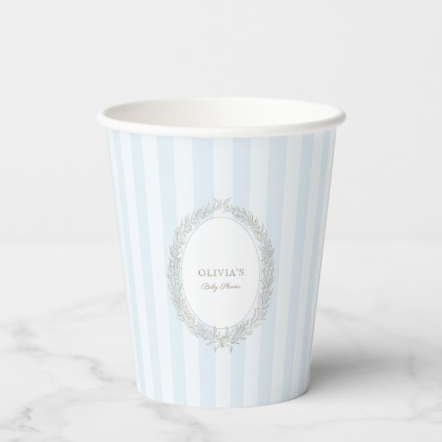 Laduree French Caffee Patisserie Boulangerie Blue Paper Cups (Back)